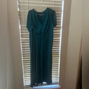 Anthropologie Somerset dress Teal 1X